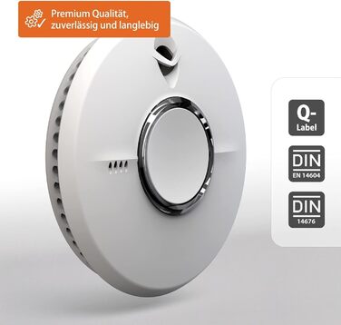 Датчик диму FireAngel ST-630 з термопровідним датчиком, бездротовий, 10 років батареї, білий, 1 шт.