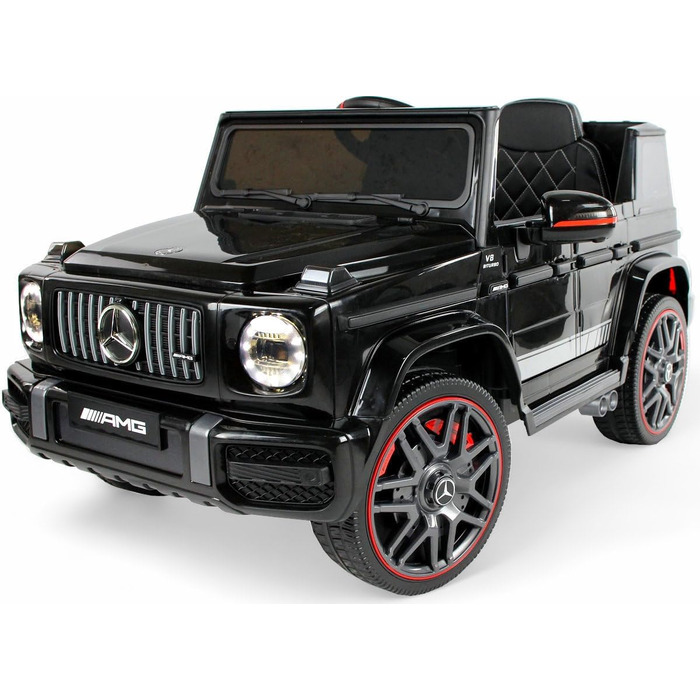 Дитячий електромобіль Mercedes G63 AMG 4x4, 180 Вт, шкіряне сидіння, 4 амортизатори, EVA-колеса, 12V 9Ah, пульт ДК, чорний
