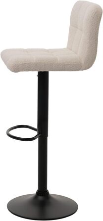 Набір з 2 барних стільців Mendler HWC-G87, регульована висота, поворотний, Boucle (450г/м²), кремово-бежевий, FSC®