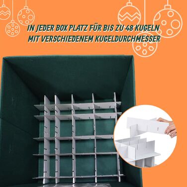 Набір з 3 коробок для зберігання новорічних кулічок Relaxdays