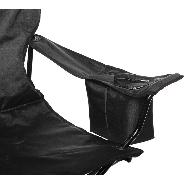 Крісло для кемпінгу з холодильним відділенням (X-Large, з м'якою оббивкою, чорний)