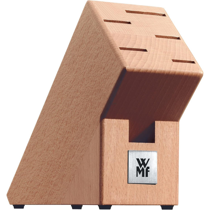 Набір ножів WMF Classic Line з бруском та кухонними ножами (6 шт.) та кухонними ножицями 21 см, ножиці для кухні з зубчастим лезом, ножиці для дому, нержавіюча сталь, пластикова ручка, універсальні ножиці з відкривачкою