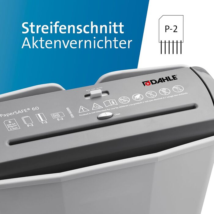 Шредер Dahle PaperSAFE PS 120: безпечне знищення документів, P4, 8 листів, сірий