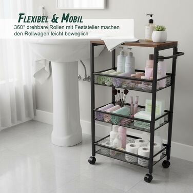 Органайзер Relaxdays для ванної кімнати з 4 ярусами