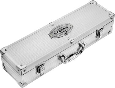 Набір для гриля AMAVEL з гриль-посудом та гравіюванням, персоналізований з ім'ям, з лопаткою, виделкою та щипцями, з нержавіючої сталі, подарунок для чоловіків