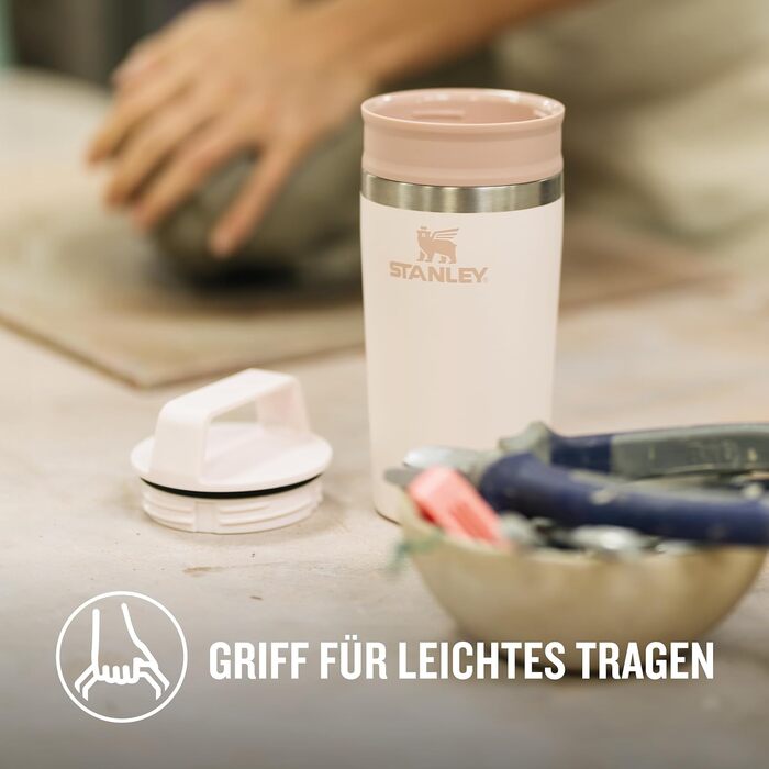 Термокружка Stanley Cafe з нержавіючої сталі - 0.35л (Rose Quartz) - для кави та напоїв на виніс