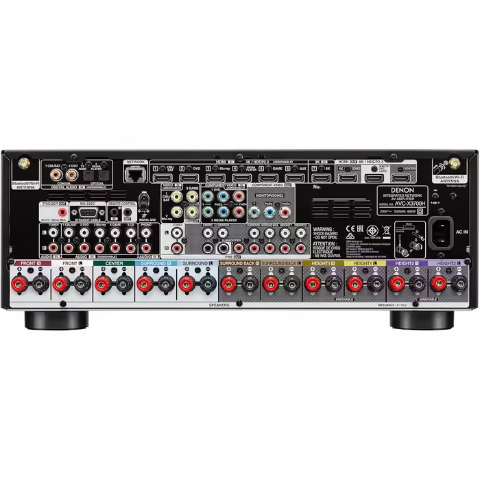 AV-ресівер Denon AVC-X3700H 9.2, Hi-Fi, 8K, Dolby Atmos, Bluetooth, Wi-Fi, Alexa, HEOS, чорний