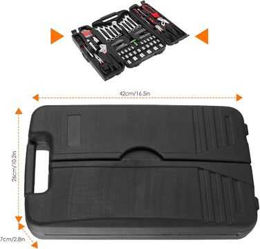 Набір інструментів 95 предметів у пластиковому кейсі Werkzeugkoffer: набір для дому, авто, гаража з тріскачкою, викрутками та ключами