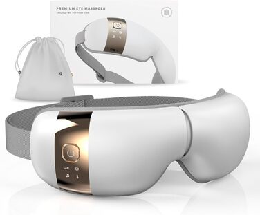 Масажер для очей HubiCare з підігрівом та вібрацією: для зняття втоми, мігрені та темних кіл під очима