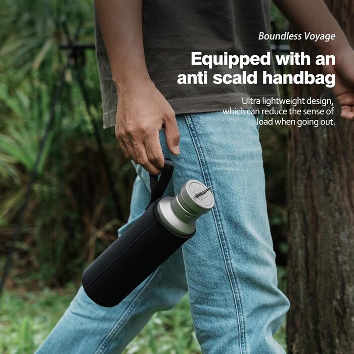 Фляга для води iBasingo Titan 550ml - Металева, для туризму, спорту, з широким горлом