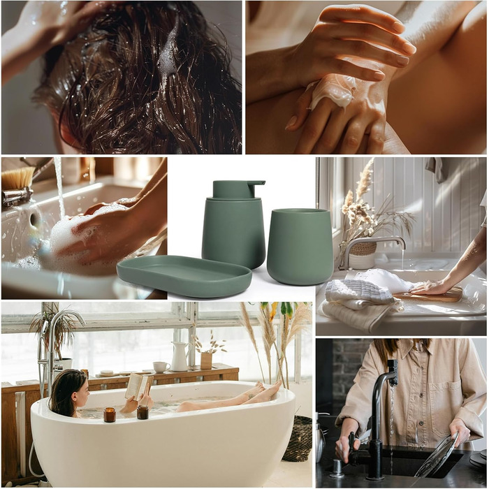 Набір для ванної кімнати блакитного кольору, керамічний аксесуар 3 шт., декоративний набір мильниць, стаканчика для зубної пасти та підставки для прикрас, підходить для ванної, умивальника, готелю