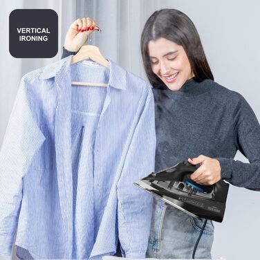 Праска Black+Decker BXIR2606E: 2600W, керамічна підошва, вертикальне прасування, антикальк, 170 г/хв