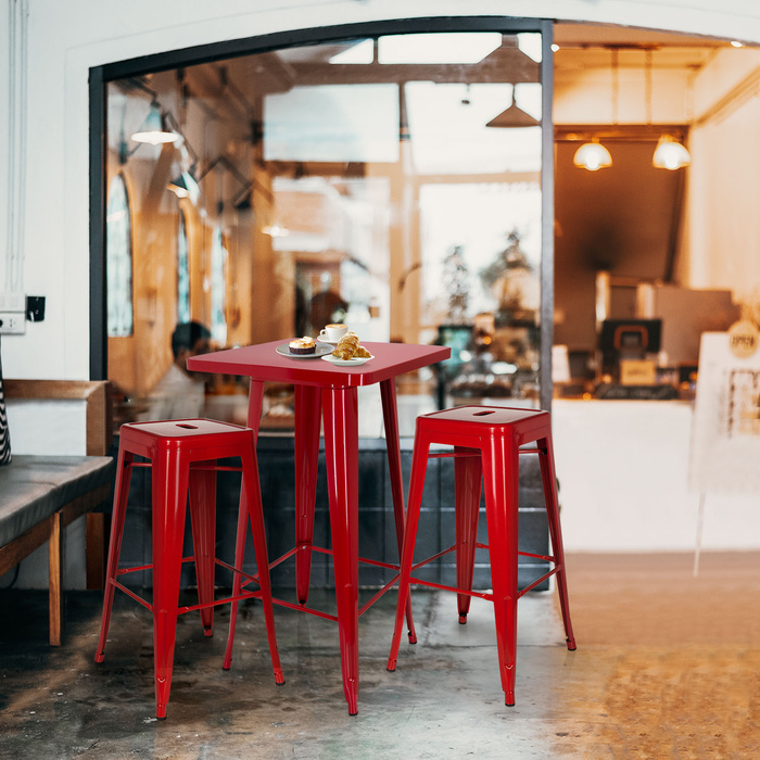 Стіл Барний / Металевий VANTAGGIO HIGH T червоний для офісу