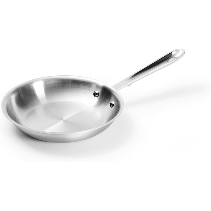 Сковорода All-Clad D5, 30.5 см, нержавіюча сталь, 5-шарова, з антипригарним покриттям, для посудомийної машини, срібляста