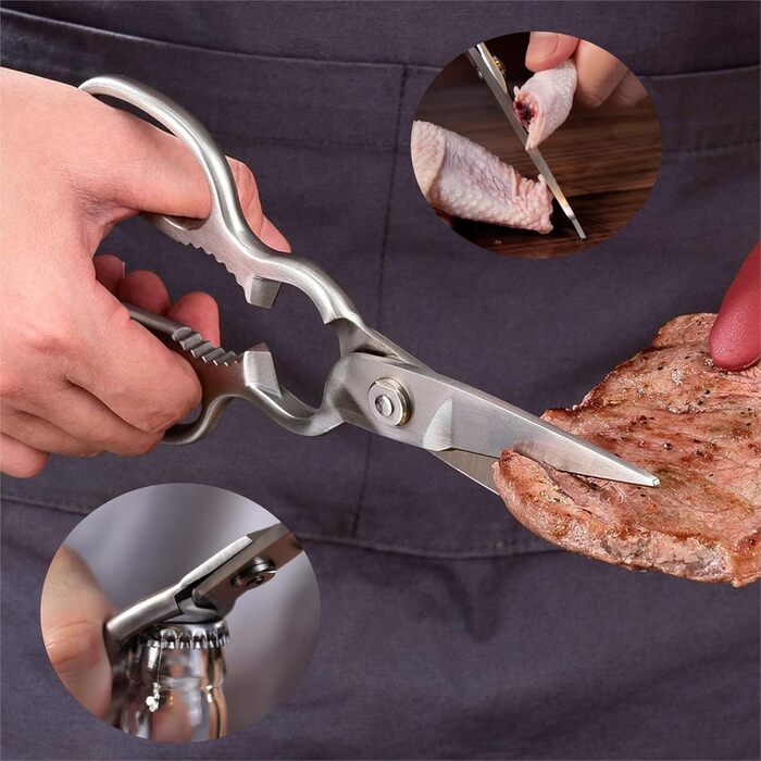 Набір ножів 14 предметів з бруском, кухонний набір ножів з дерев'яним бруском, ножі з німецької сталі X50CrMoV15 (кухонний ніж, сантоку, ніж для стейка, ніж для чищення, ножиці)