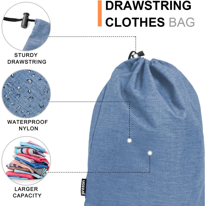 Набір компресійних органайзерів для одягу в подорожі (6 шт), стискаючі пакувальні куби для валізи та рюкзака, синій колір