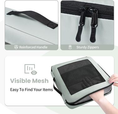 Набір органайзерів для валізи Packing Cubes, 10 шт, легкі дорожні сумки для одягу та аксесуарів (М'ятний)