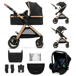 Дитяча коляска Kinderkraft ESME 3-в-1: комплект, до 22 кг, автокрісло I-size, чорна