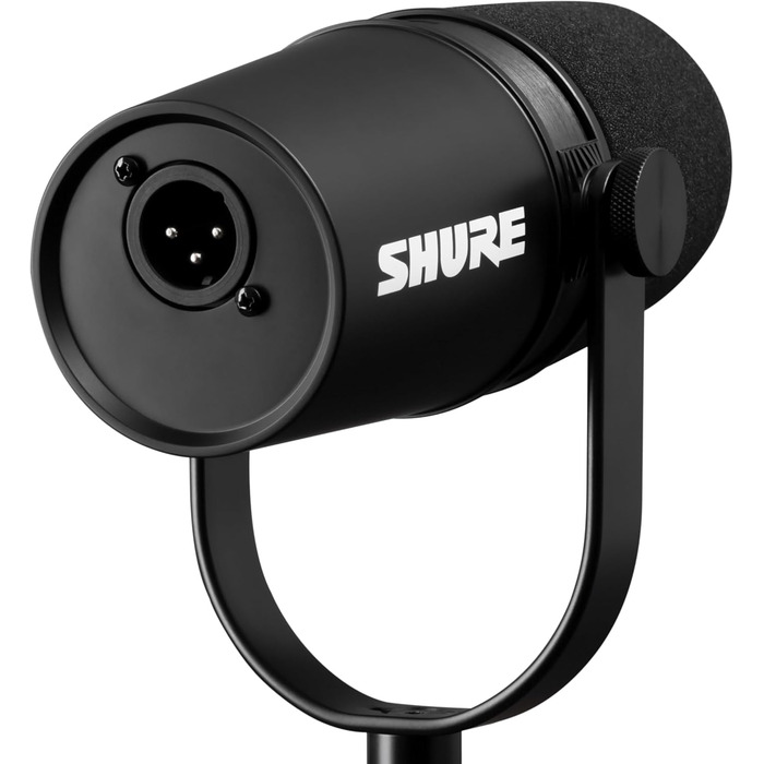 Динамічний XLR мікрофон Shure MV7X для подкастингу та вокалу, професійна якість, Voice Isolation, чорний