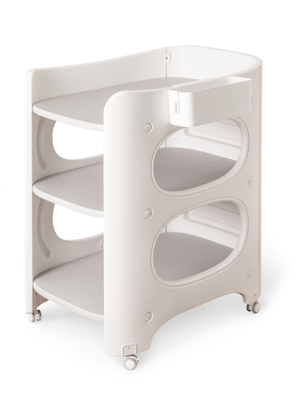 Столик сповивальний Mealux Dora з матрацом (арт. KD-E062 Grey/White+mattress)