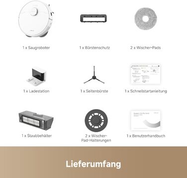 Робот-пилосос Dreame L10s Pro Gen3: потужність 13000 Pa, DuoBrush для шерсті тварин, унікальна система очищення кутів, автоматичне самоочищення, уникнення перешкод LDS-навігацією з лазером, суха та волога прибирання, для твердих підлог та килимів, акумуля