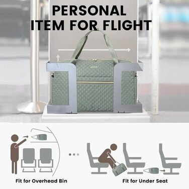 Спортивна сумка LOVEVOOK для жінок з відділенням для ноутбука, 35L, сіро-зелений колір