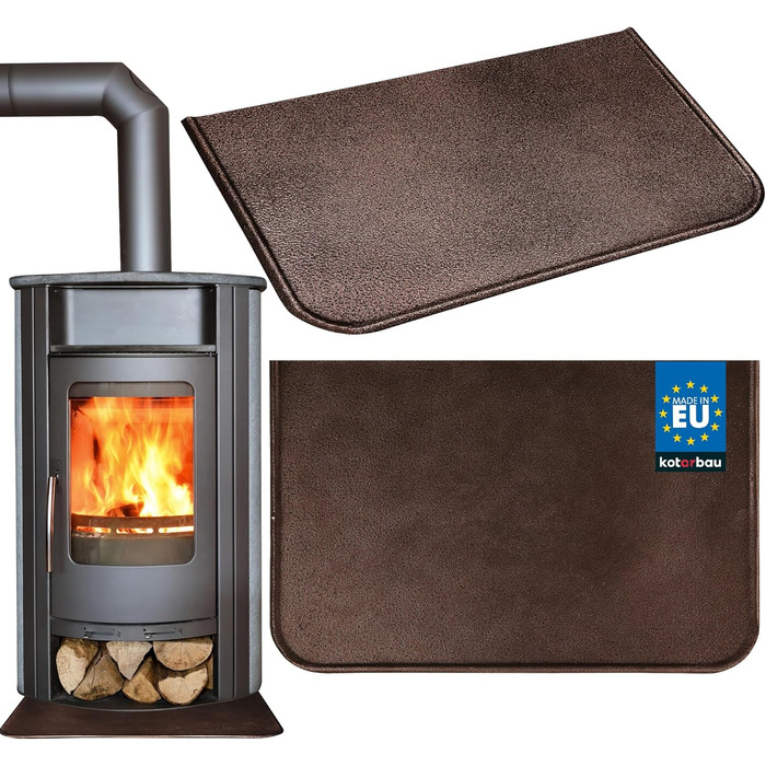 Підставка під камін KOTARBAU® 40 x 60 см з антикварної міді, сталь з порошковим покриттям. Захист підлоги для каміна, сталевий лист, захист від бруду, лист для золи.