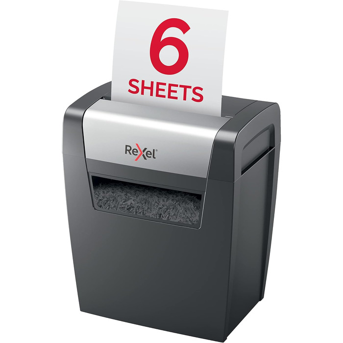 Шредер Rexel Momentum X308: безпечний знищення документів, P3, 9 A4, 15л, чорний