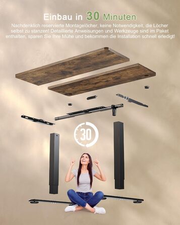 Регульований стіл JUMMICO 80x60 см з USB-роз'ємом: електричний, ергономічний, для офісу та дому