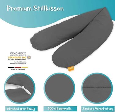 Подушка для годування Joyfill® Premium з мікроперлин - для сну та годування | Зручна та тиха подушка для сну на боці | Виготовлено в Німеччині