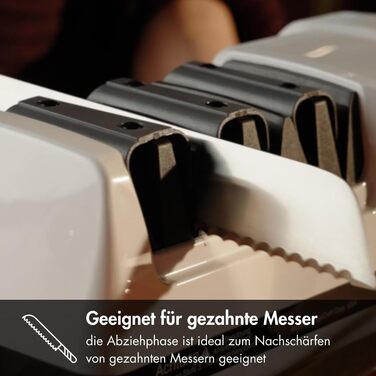 Електричний точило для ножів GRAEF CC120, 3 рівні заточування, алмазне напилення, для кухонних та мисливських ножів, білий