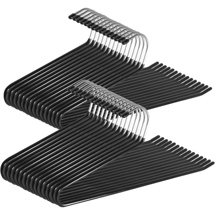 Чохли для штанів SOULNAMAN, 30 шт., металеві, чорні, 36 см, з антиковзкими рифленнями