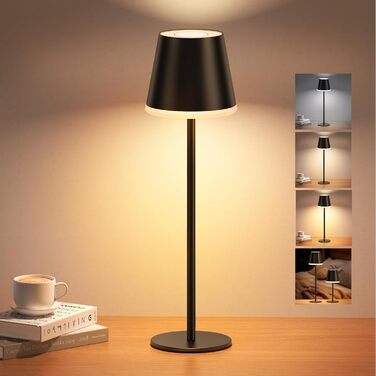 LED-лампа NIBSHOOM настільна бездротова диммерна, 5200mAh, IP54, RGB, регулювання висоти, 3 колірні температури (2 шт.)