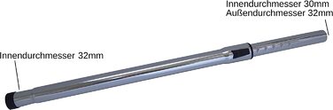 Хромований пилосос 32 мм, сумісний з AEG CE 4123 TRIO Vampyr в комплекті з 5 ароматичними паличками
