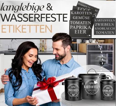 IDEALTASTIC® Преміум Коробка для зберігання картоплі [3 шт] | Набір з 3 контейнерів для картоплі, цибулі та часнику з системою 360° вентиляції для свіжості | Чорний