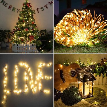 EASTERNSTAR Льодогенератор світлодіодна гірлянда мідний дріт 20м, 200 LED, EU штекер, 8 режимів, водонепроникна, для декору інтер'єру, екстер'єру, саду, вечірки, Різдва, освітлення, тепле біле світло