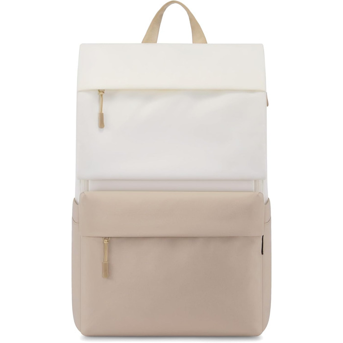 LOVEVOOK Рюкзак для ноутбука 17.3 дюйма, водонепроникний, для жінок та чоловіків, великий шкільний рюкзак, для підлітків, для роботи, навчання (15.6 дюйма, бежевий+хакі)