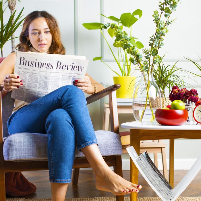 Підставка для газет з дерева Relaxdays