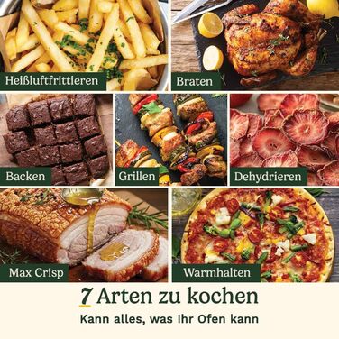 Фритюрниця Cuisinart XXL 10.4L з двома зонами нагріву | Без PFAS та хімікатів | Для смаження, грилю, випікання, дегідратації та підтримання тепла | 2 x 5.2L, 8+ порцій | Знімні деталі, придатні для миття в посудомийній машині (2 камери + скло)