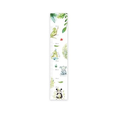 Дитяча мірна паличка з акрилу - дизайн джунглів - шкала вимірює 70см - 150см - з ручкою, що витирається - чудовий подарунок на день народження для дівчаток та хлопчиків зеленого кольору