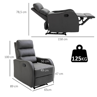 Реклайнер HOMCOM Recliner з функцією гойдання та відкидання, поворотний з підсклянником з тканини з мікрофібри для вітальні та відпочинку