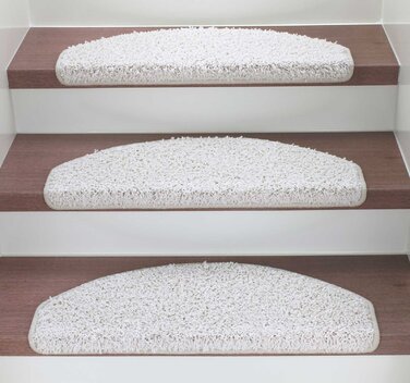 Ступінчасті килимки Kettelservice-Metzker Shaggy: набір 15 шт. (кремовий)