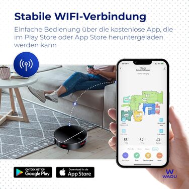 Робот-пилосос з функцією миття - з док-станцією - для власників домашніх тварин