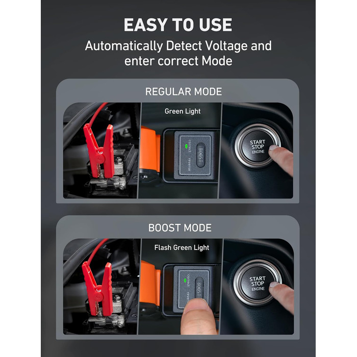 Powerbank Starthilfe AstroAI B8 для автомобіля: 1500A, 7.0L бензин/5.5L дизель, QC 3.0 USB, LED, 12V