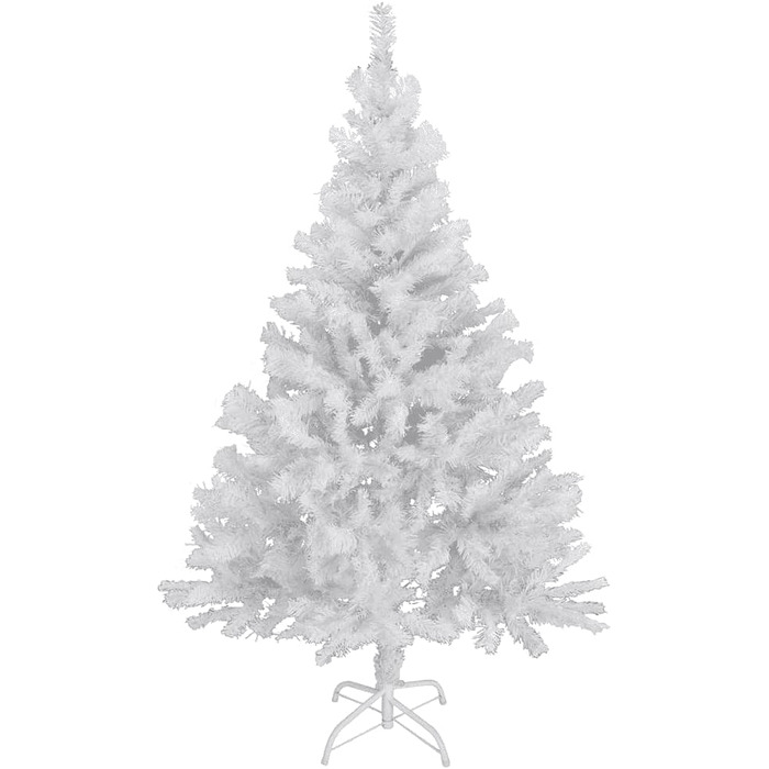 Різдвяна ялинка висотою 150 см в білому Пластикова Різдвяна ялинка висотою 150 см з підставкою