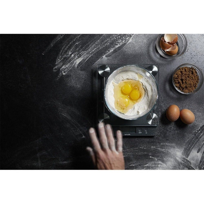 Кухонні ваги Taylor Pro Digital з таро-функцією, 14,4 кг, прозорі