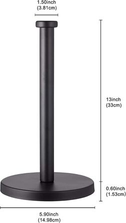 Тримач для паперових рушників на стільницю з мармуровою основою, стійкий диспенсер для кухні та ванної кімнати, чорний