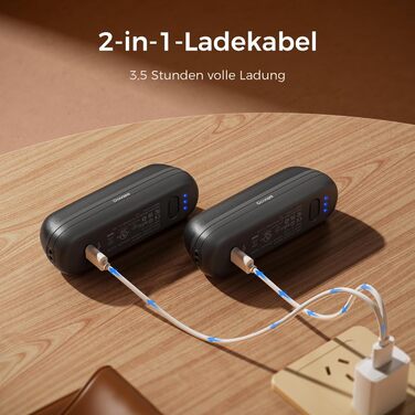 Нагрівач для рук OCOOPA UT2S Mini, 5200mAh, 2 шт. в наборі, магнітний, електричний, для кемпінгу та відпочинку на природі, чорний