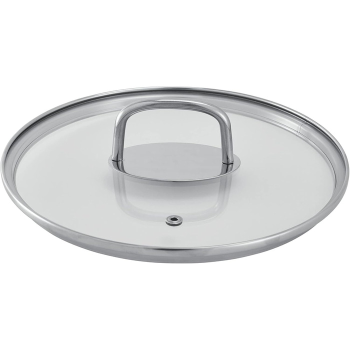 Каструля KHG 14 см з нержавіючої сталі, індукційне дно, 1.5 л, без покриття, для всіх плит (комплект)