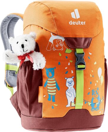 Дитячий рюкзак Deuter Cuddly Bear (8 л) лімітована серія з ведмедиком Тедді (мандарин-секвоя)